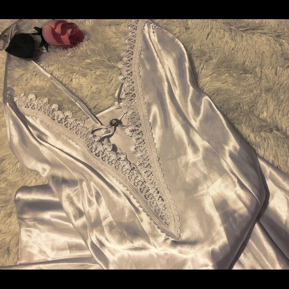 Silk Night Gown or sexy open revealing slit Dress